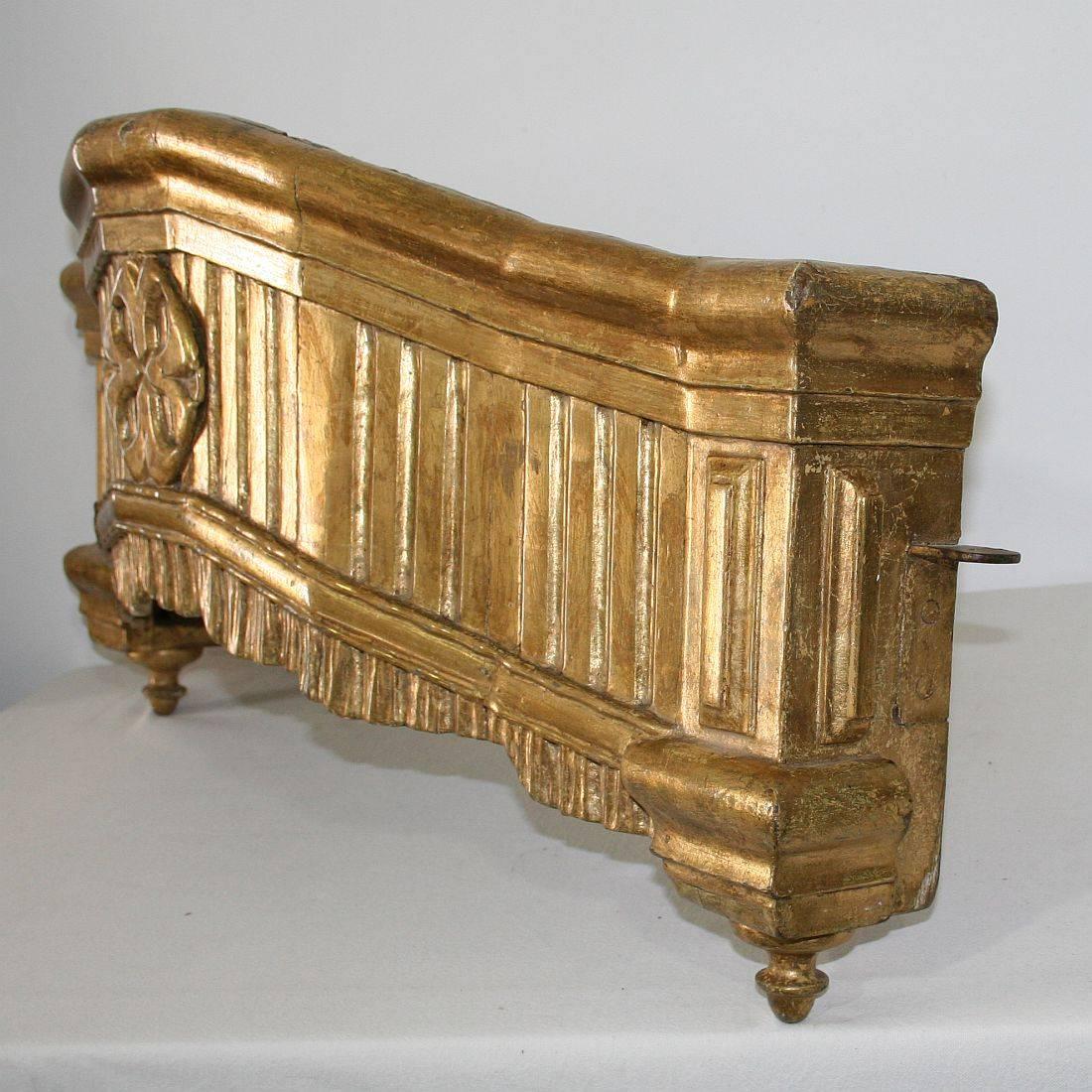 Spanish Late 18th Century Baroque Giltwood Bed Crown/ Canapé 5