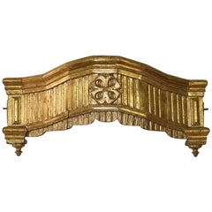 Spanish Late 18th Century Baroque Giltwood Bed Crown/ Canapé