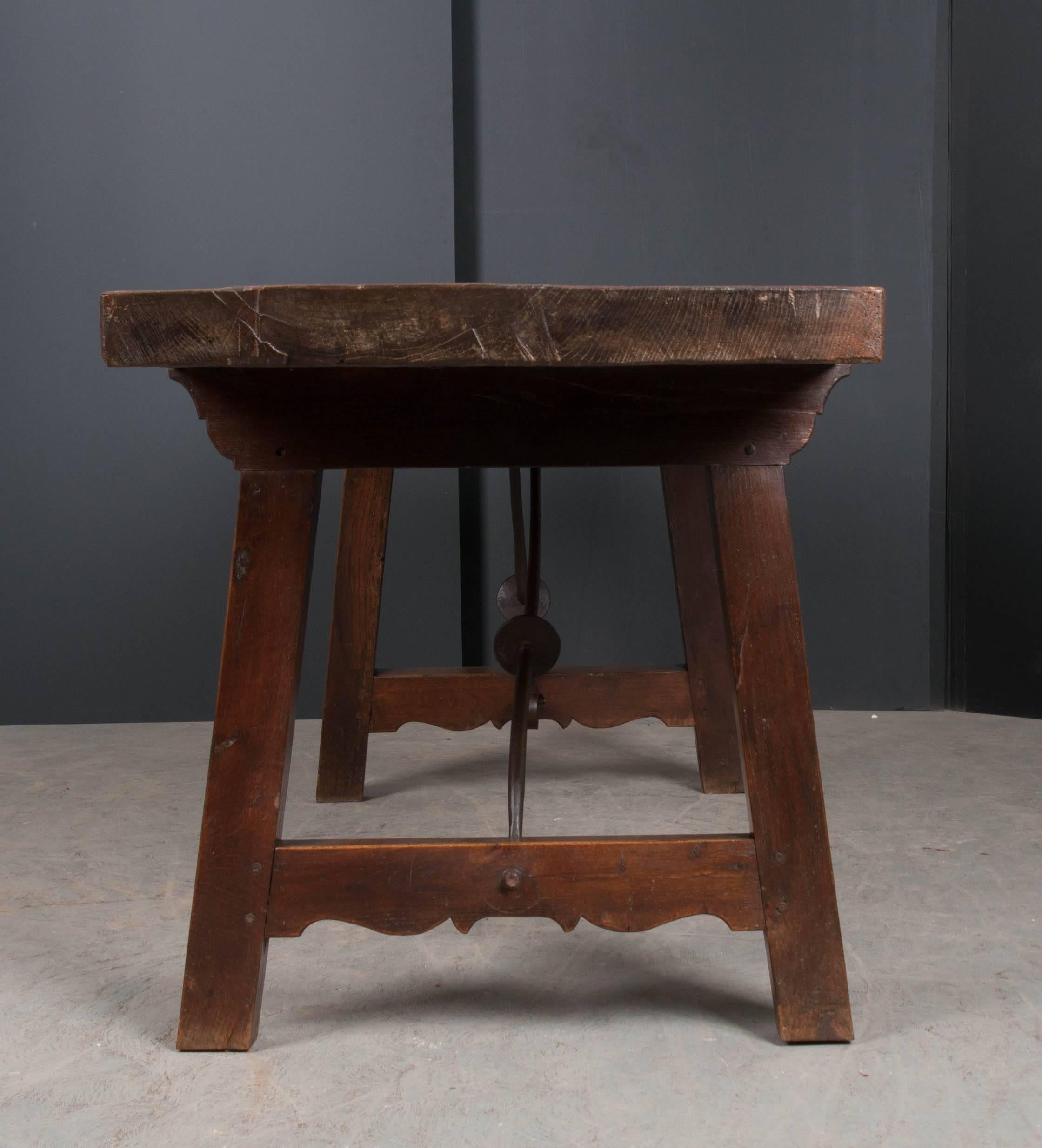 Spanish Late 18th Century Single Board Refectory Table 6