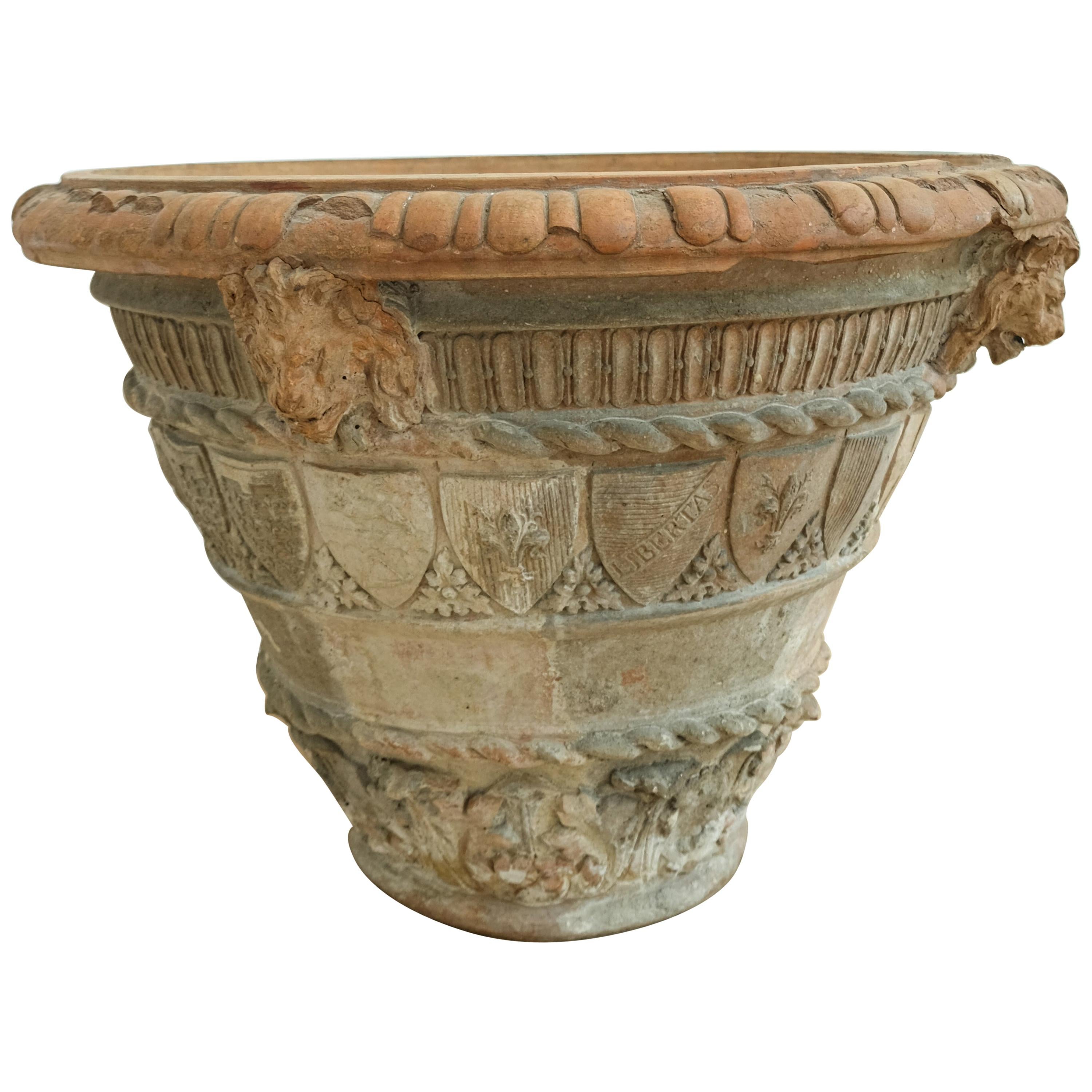 Spanish Late 18th-Early 19th Century Armorial Jardinière (Pot) For Sale