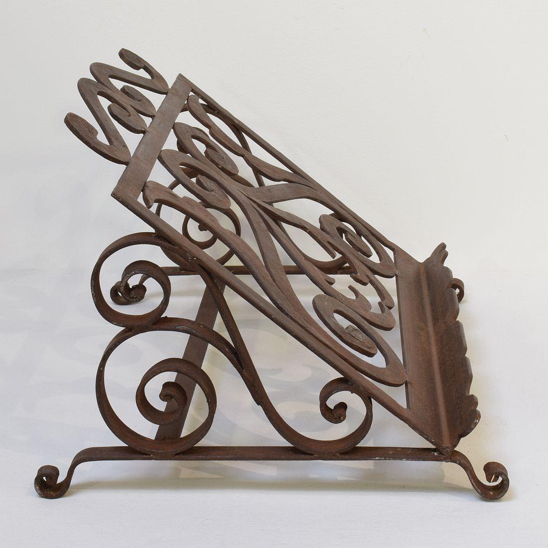 Spanish Late 19th Century Hand Forged Iron Lectern 2