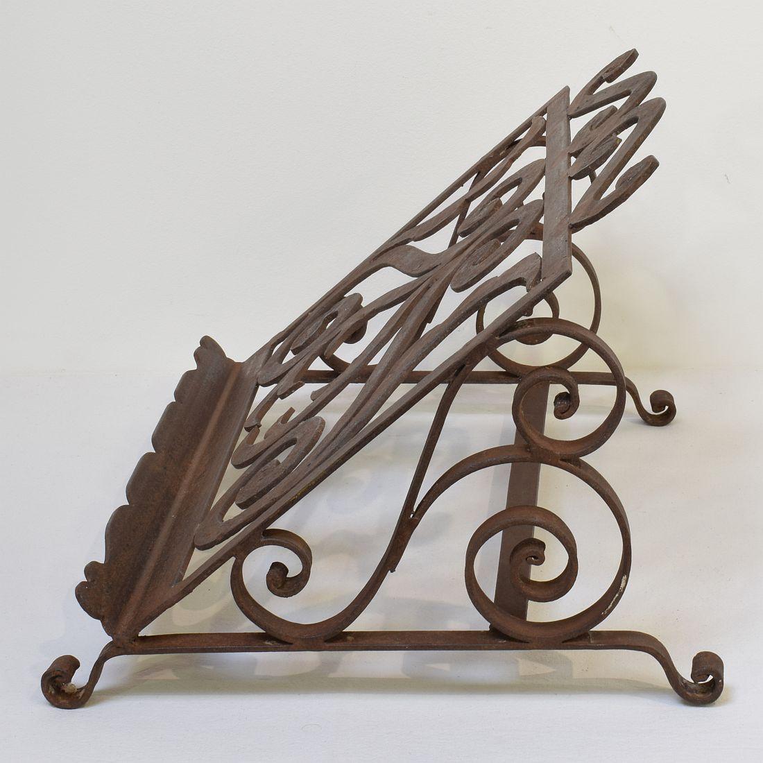 Spanish Late 19th Century Hand Forged Iron Lectern 4