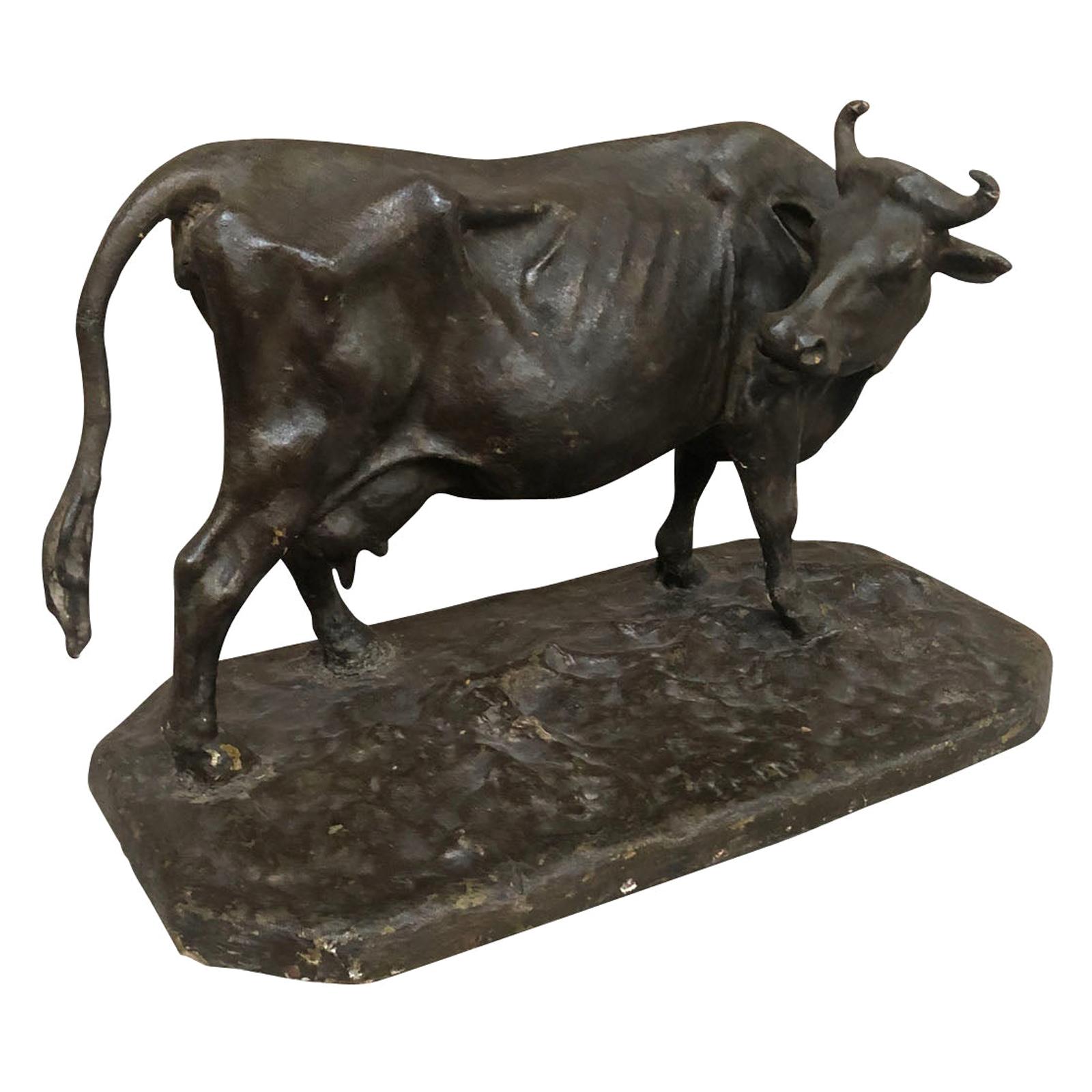 Spanish Late 19th Century Papier Mâché Cow