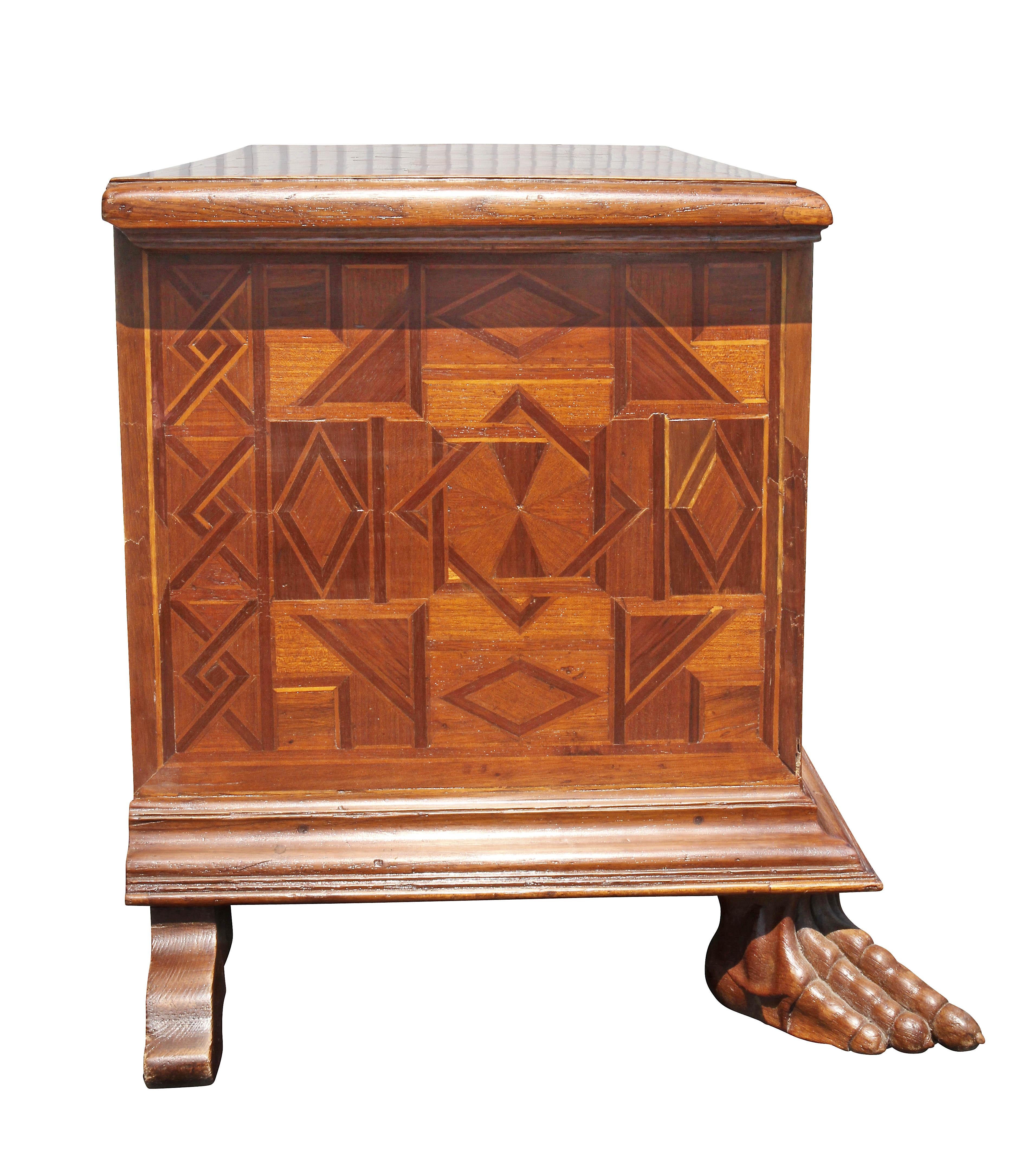 Spanish Late Baroque Parquetry Coffer For Sale 4
