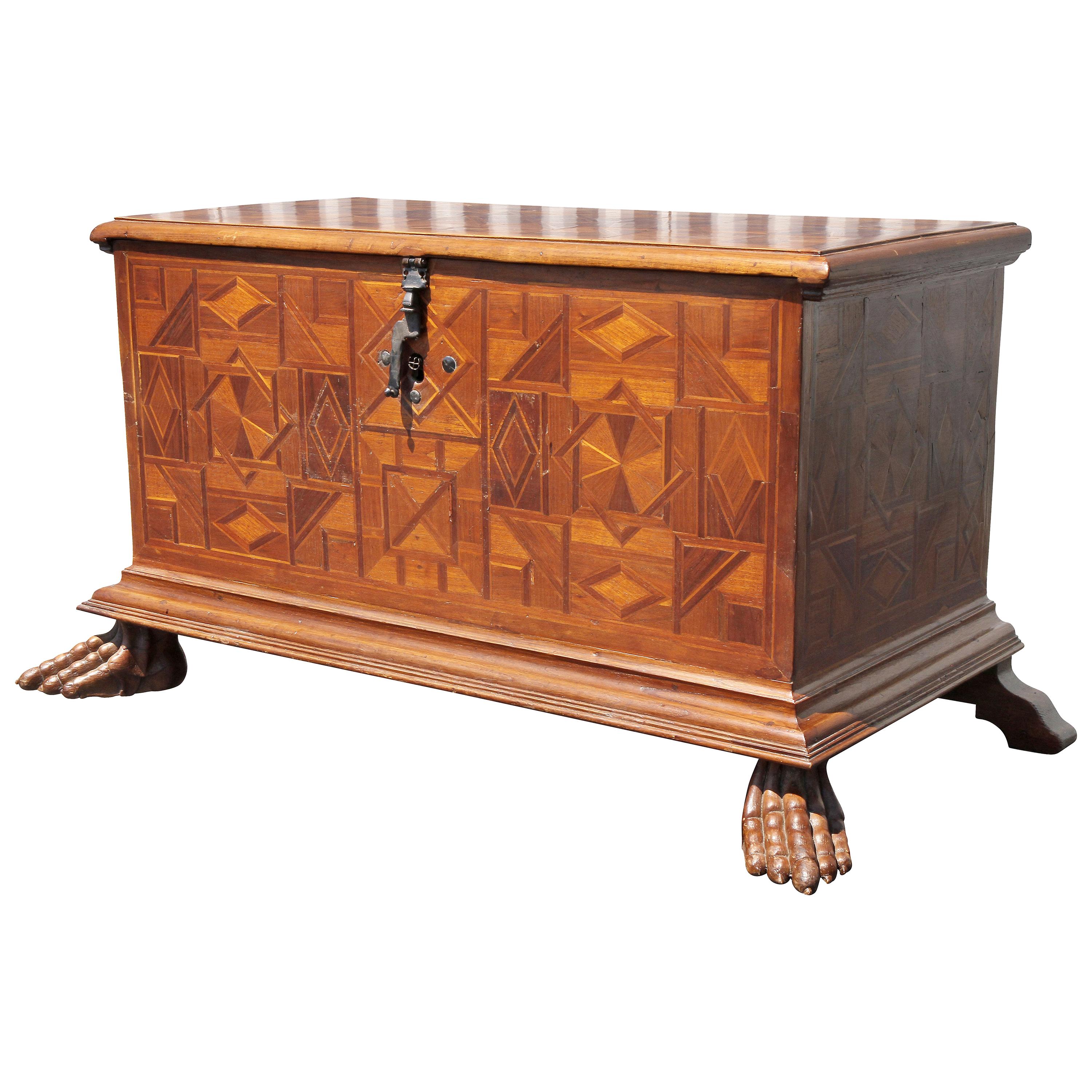 Spanish Late Baroque Parquetry Coffer