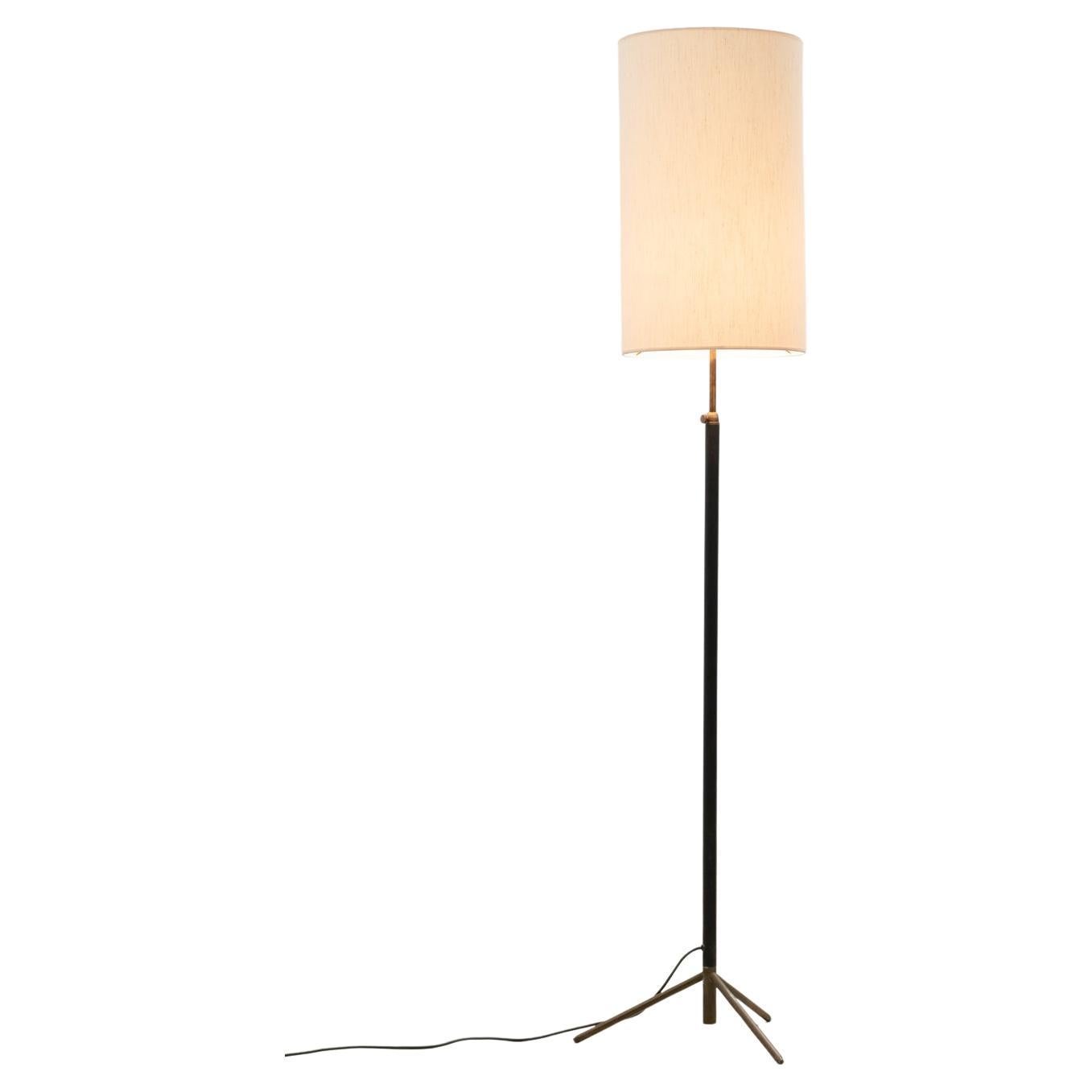 Spanish leather floor lamp  For Sale