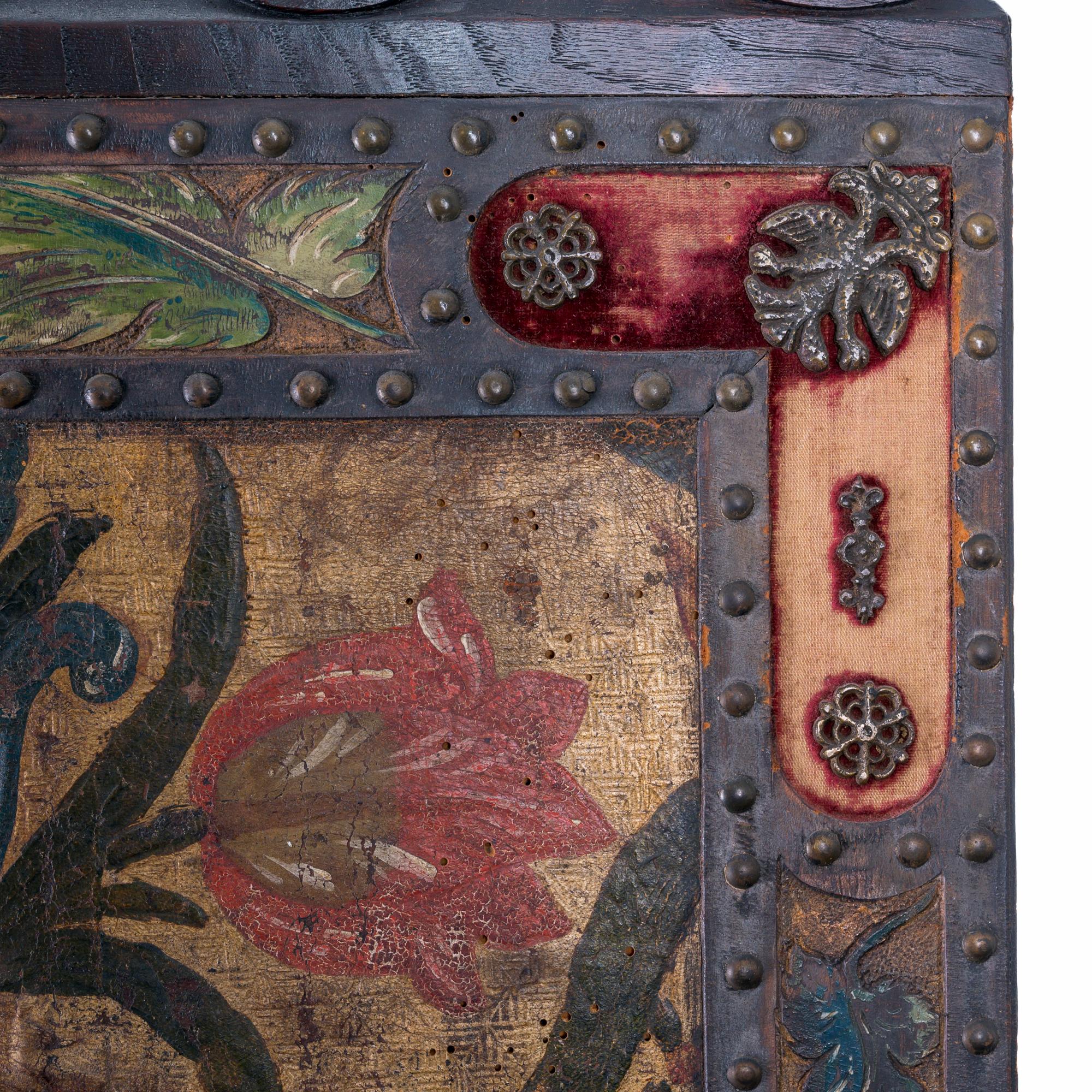 Spanish Leather Screen, 19th Century For Sale 3