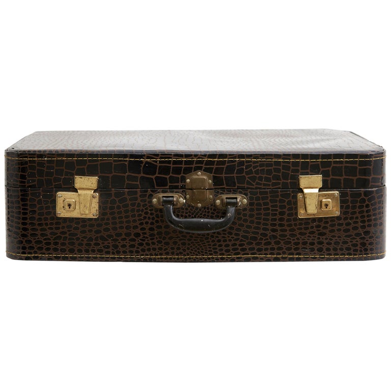 Spanish Leather Suitcase at 1stDibs