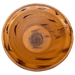 Spanish Lebrillo Small Wash-Basin of Ceramic in Brown Tones