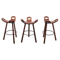 Spanish Marbella Sergio Rodrigues Bar Stools 1970s