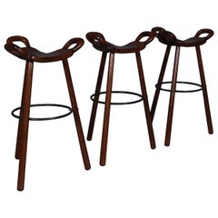 Spanish Marbella Sergio Rodrigues Bar Stools 1970s
