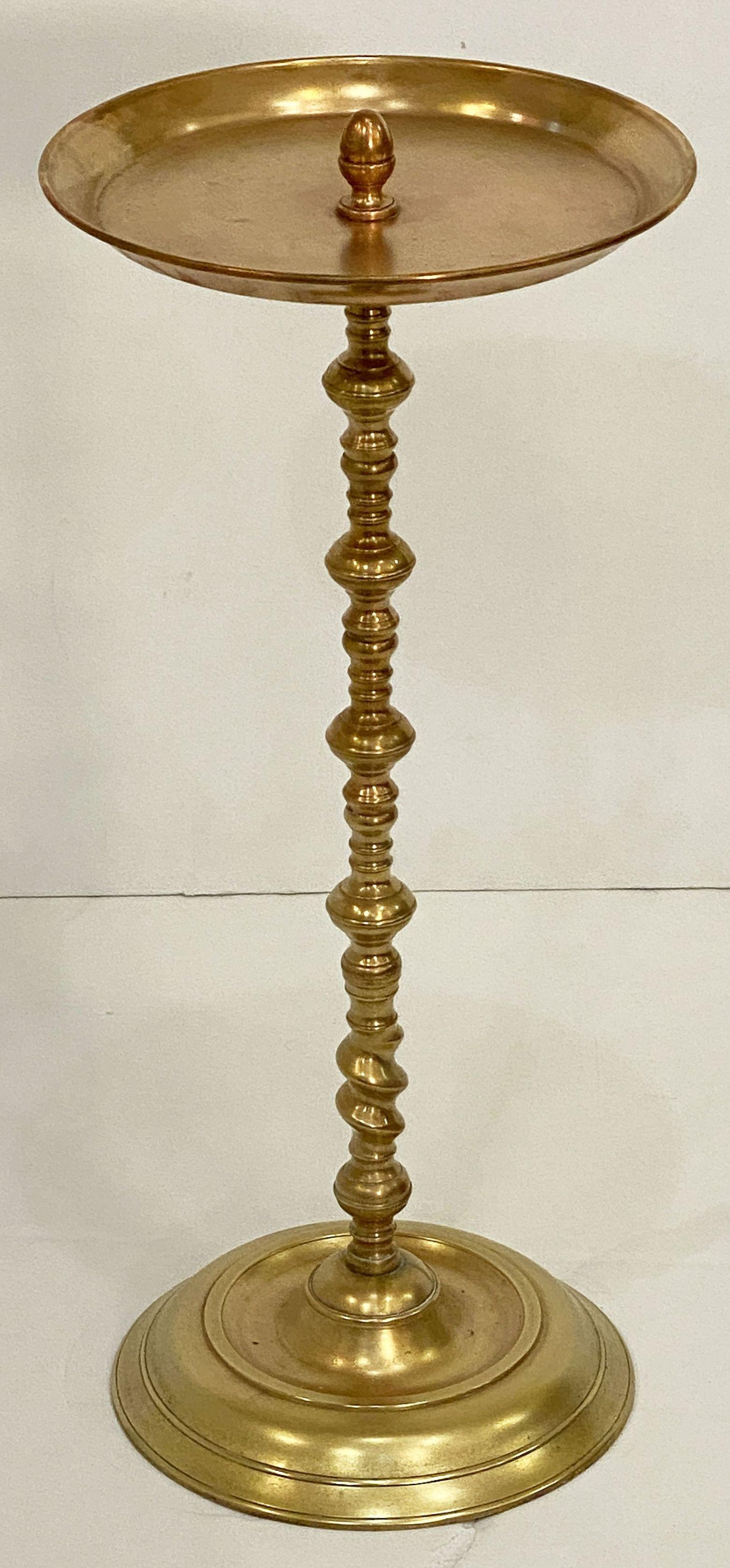 Spanish Martini or Drinks Table of Heavy Brass In Good Condition In Austin, TX