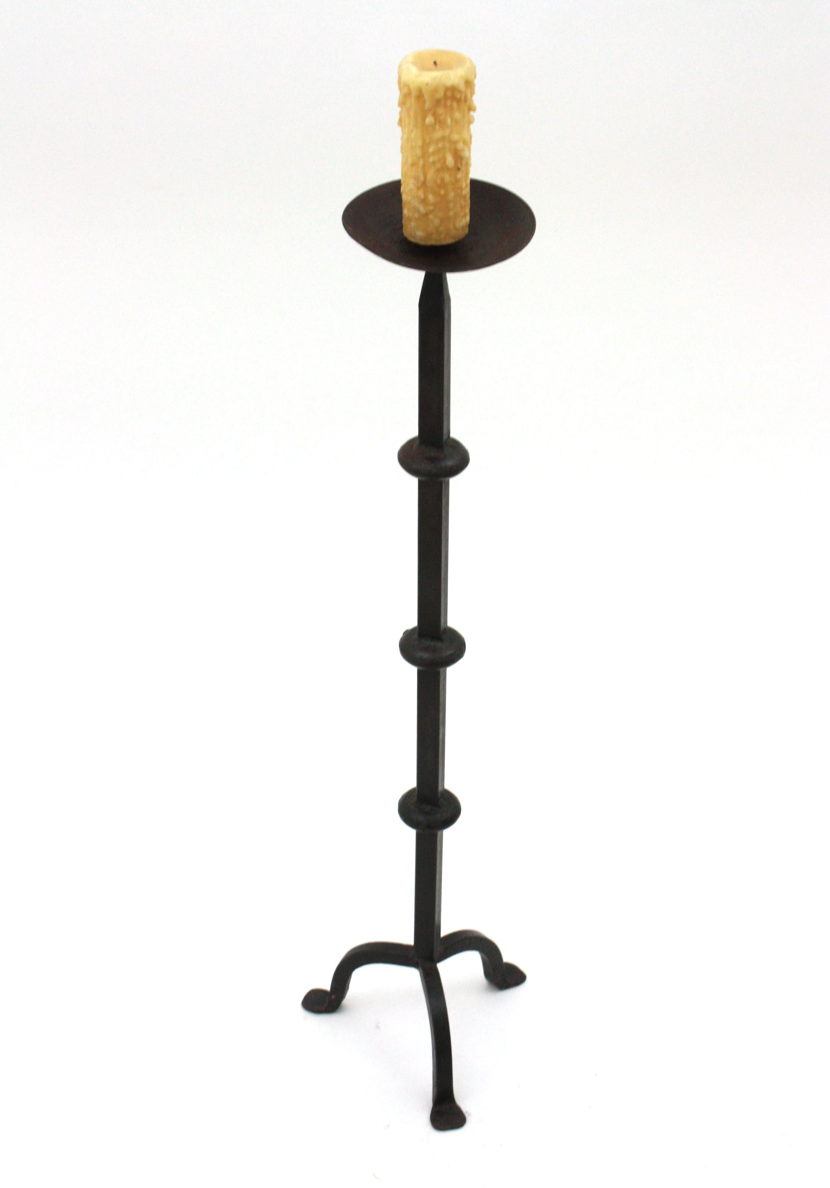tall wrought iron candle holders
