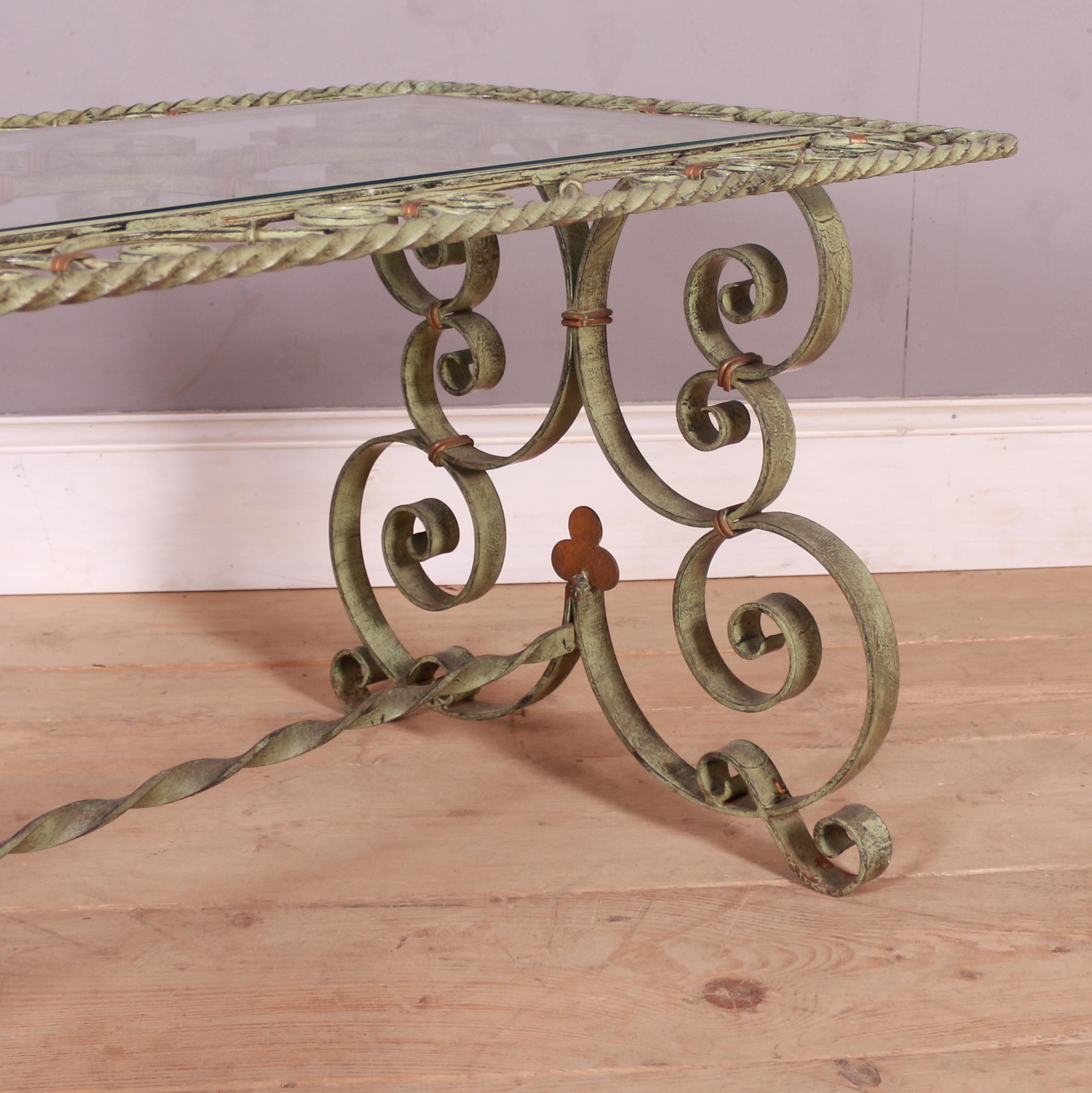 Spanish Metal Coffee Table In Good Condition In Leamington Spa, Warwickshire
