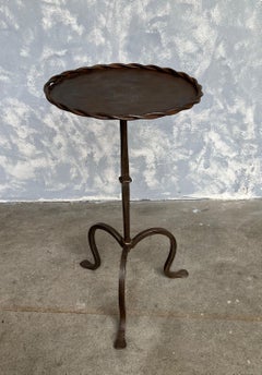 Spanish Metal Drinks Table on a Tripod Base