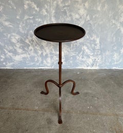 Spanish Metal Drinks Table with a Bronze Patinated Finish