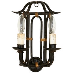Spanish Metal Faux Bamboo Sconce
