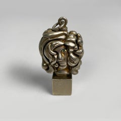 Spanish metal sculpture Micro Portrait de Michèle by Miguel Berrocal, 1970s