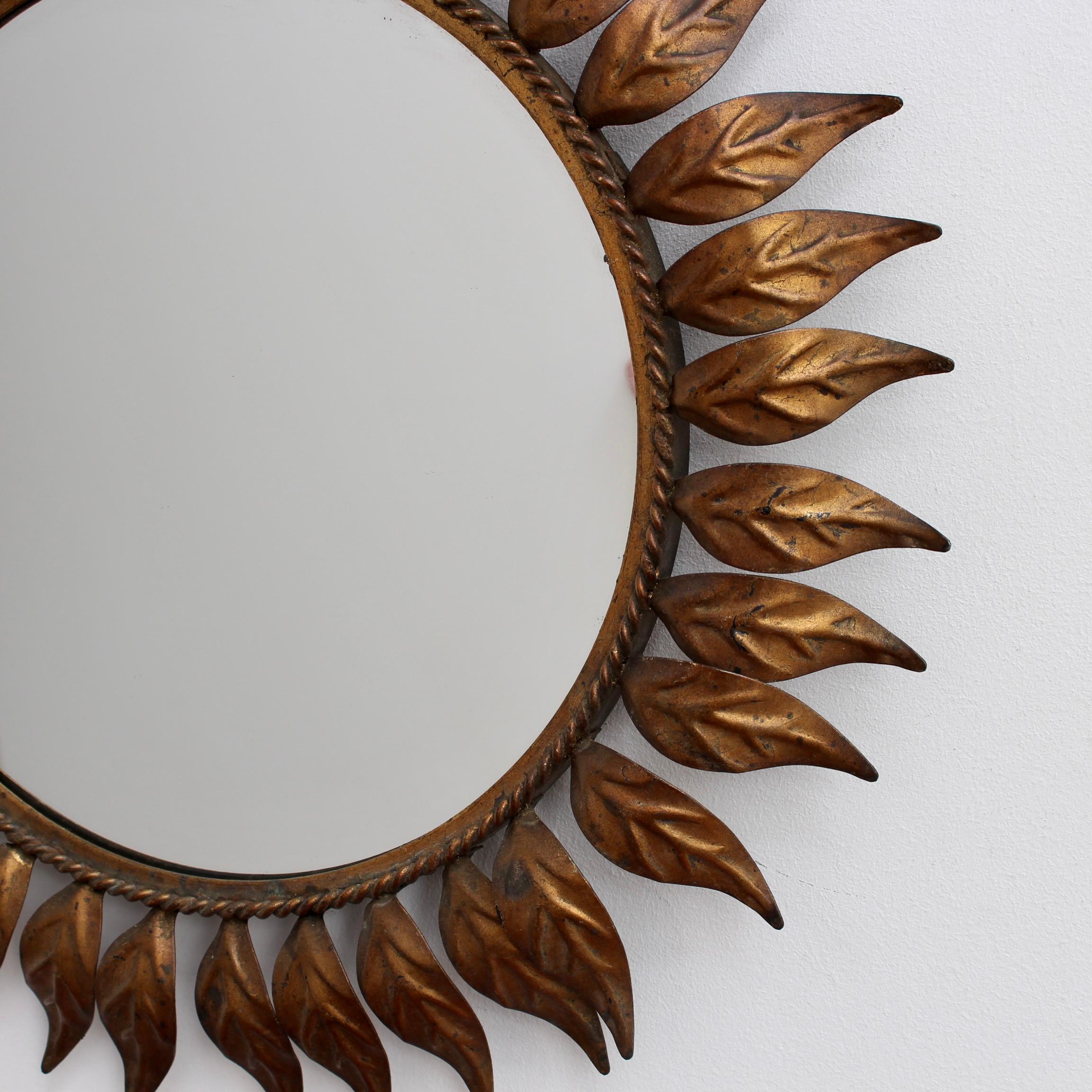 Spanish Metal Sunburst Mirror, 'circa 1960s' For Sale 1