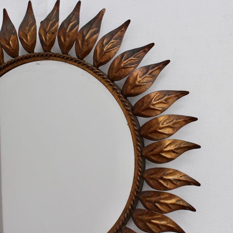 Spanish Metal Sunburst Mirror, 'circa 1960s' For Sale 2