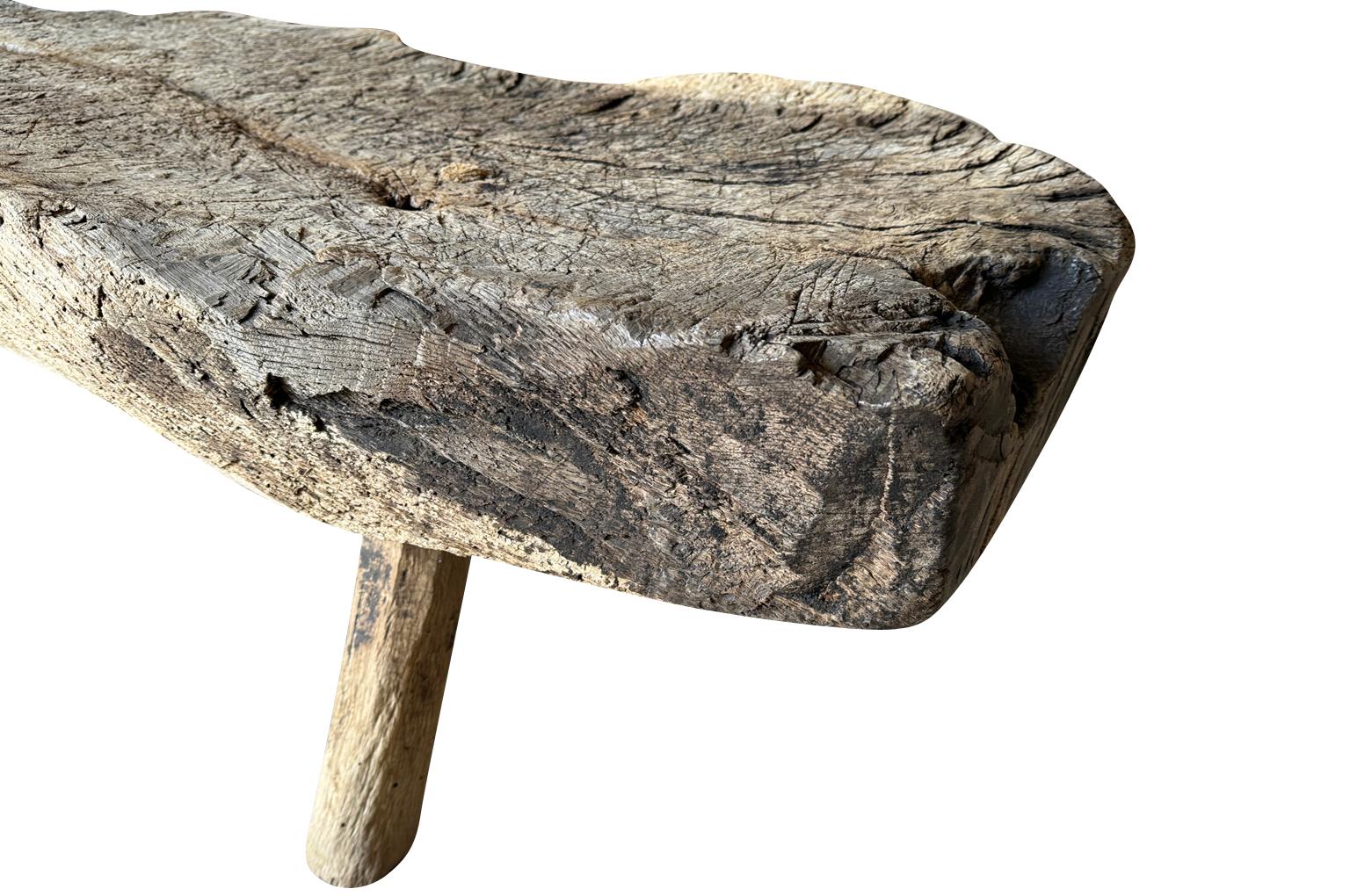 Spanish Mid-18th Century Primitive Bench 6