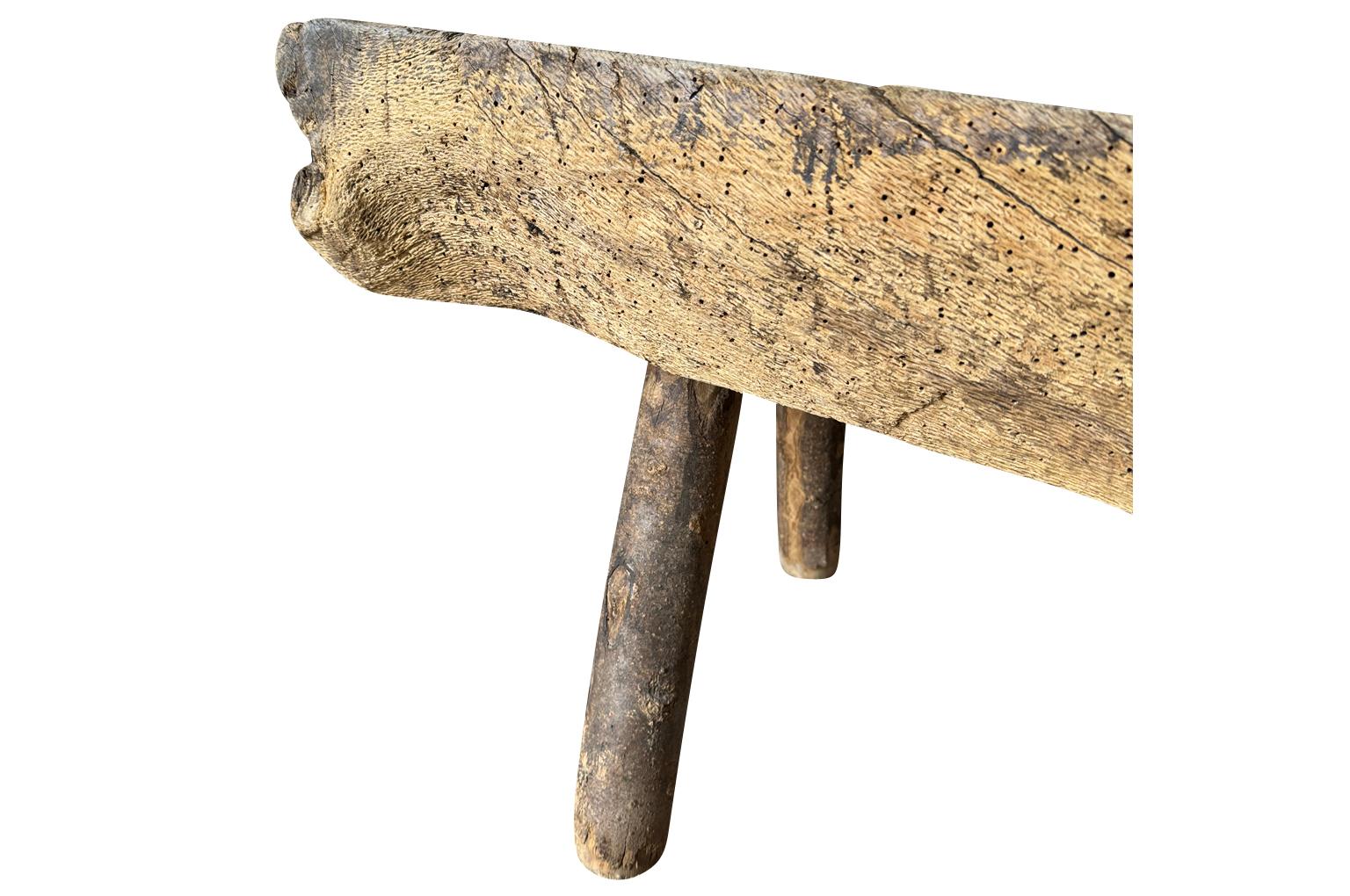 Spanish Mid-18th Century Primitive Bench 4
