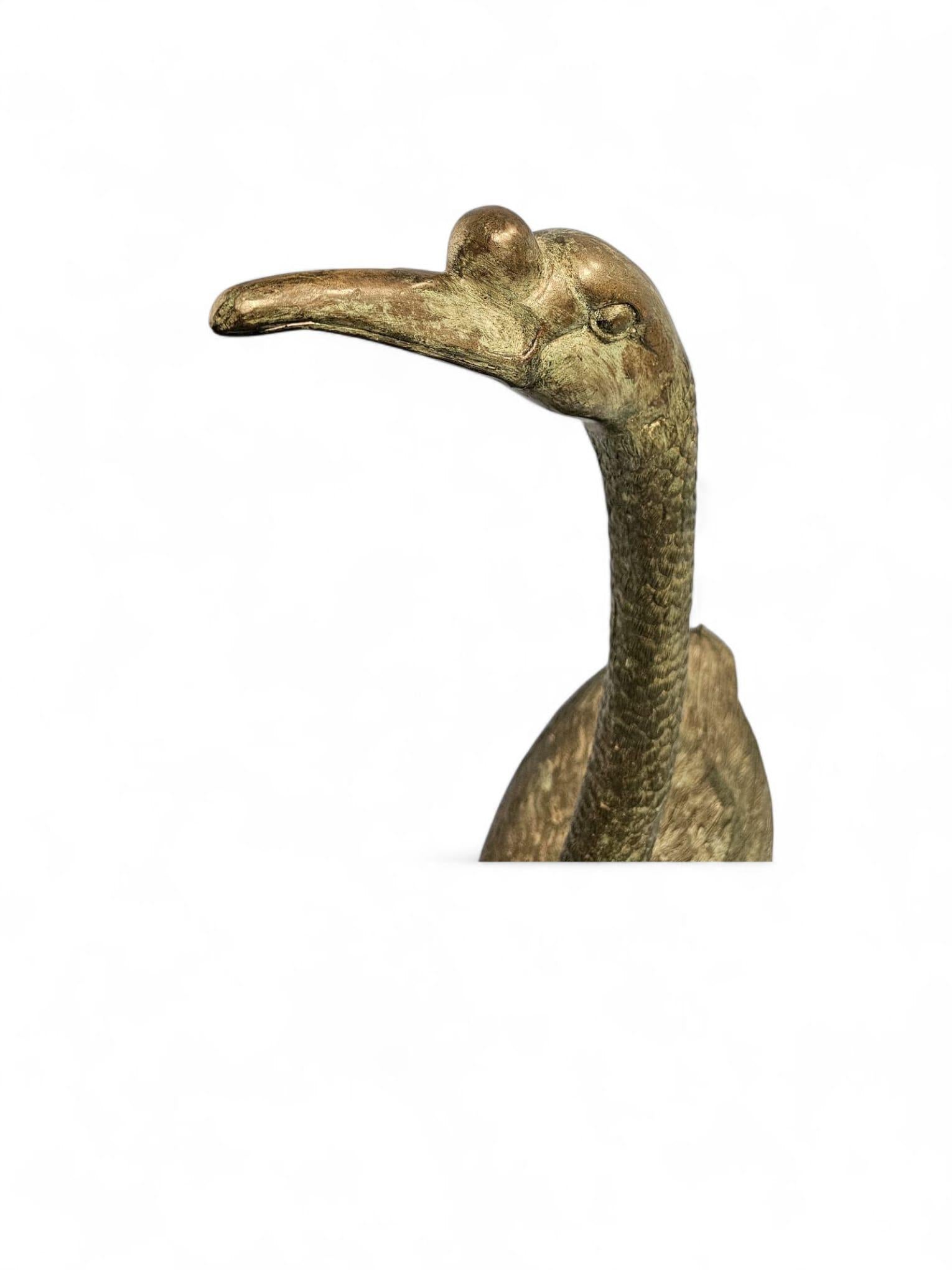 Mid-Century Modern Spanish Mid-Century Bronze Swan Sculpture, 1950s For Sale