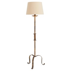 Spanish Mid-Century Gilt Iron Floor Lamp Spanish Mid-Century Gilt Iron Floor Lamp