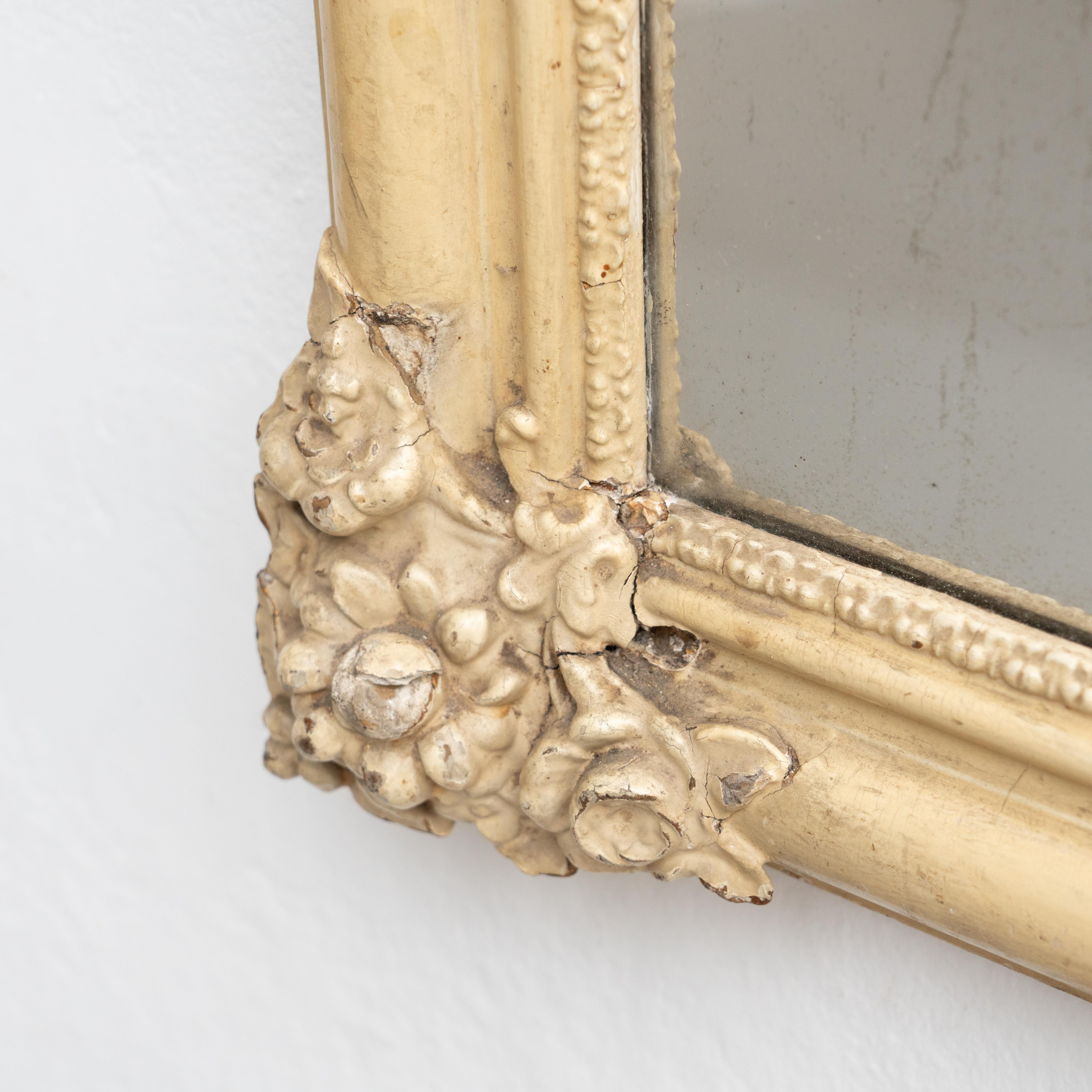 Miroir espagnol moderne en bois fabriqué à la main, datant d'environ 1950 en vente 3