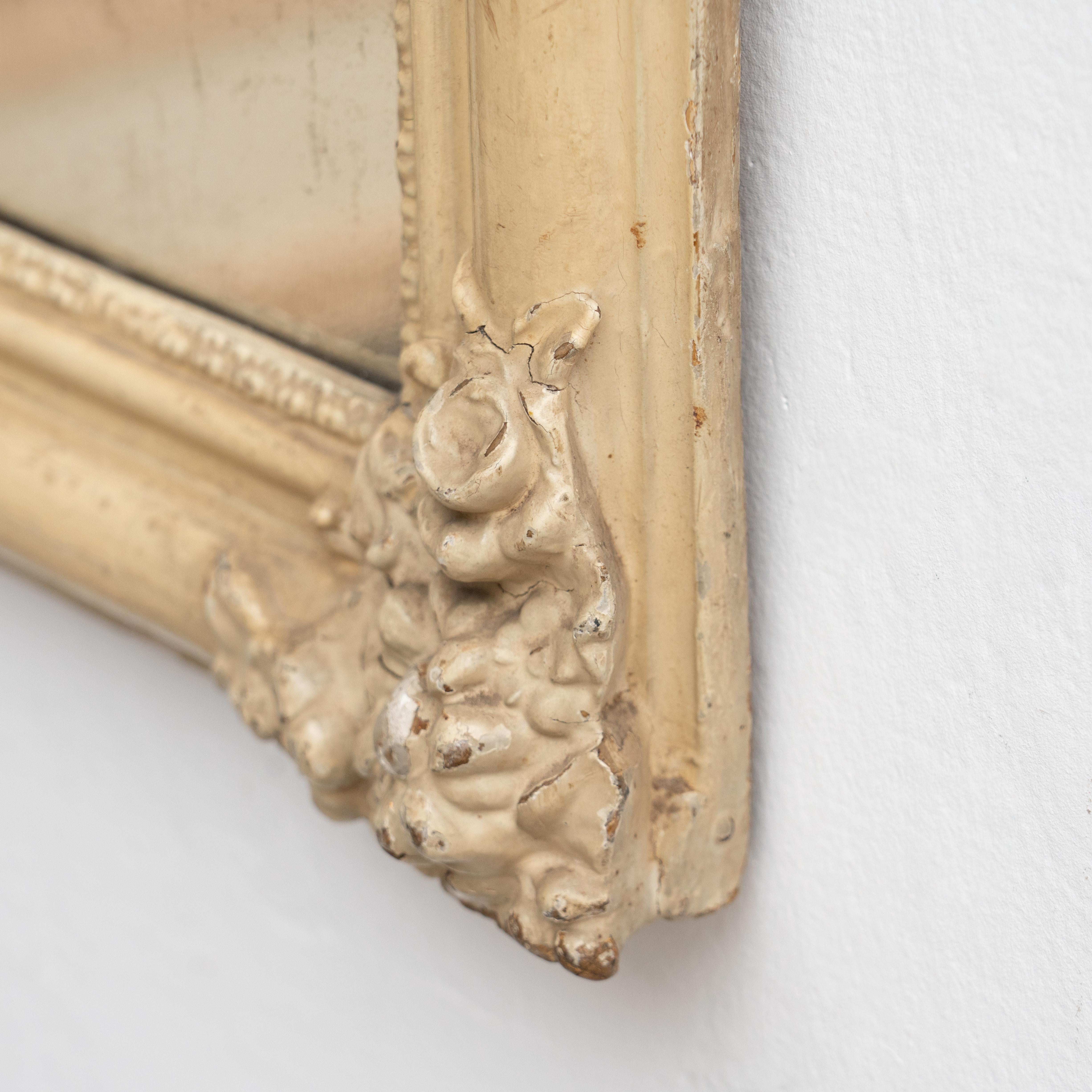 Miroir espagnol moderne en bois fabriqué à la main, datant d'environ 1950 en vente 4