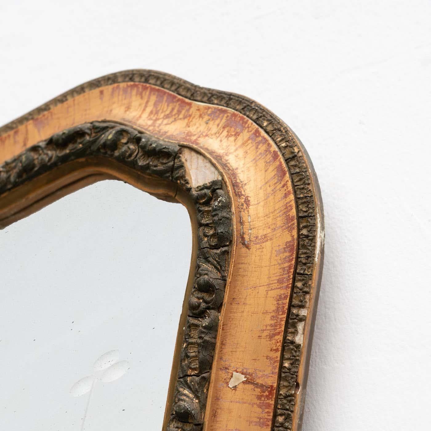 Miroir espagnol moderne en bois fabriqué à la main, datant d'environ 1950 en vente 5