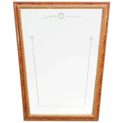 Spanish Mid-Century Modern Handcrafted Wood Mirror, circa 1950