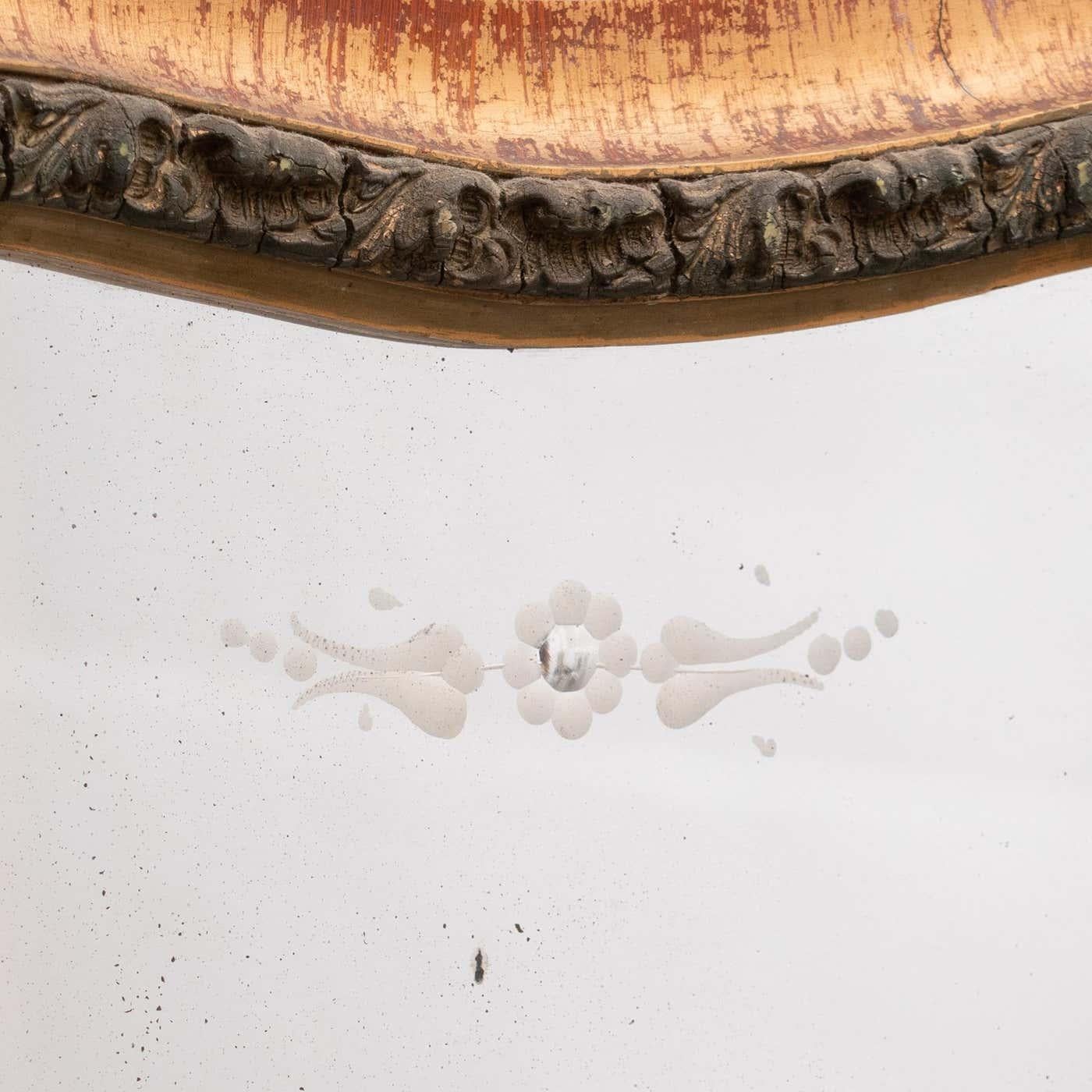Milieu du XXe siècle Miroir espagnol moderne en bois fabriqué à la main, datant d'environ 1950 en vente