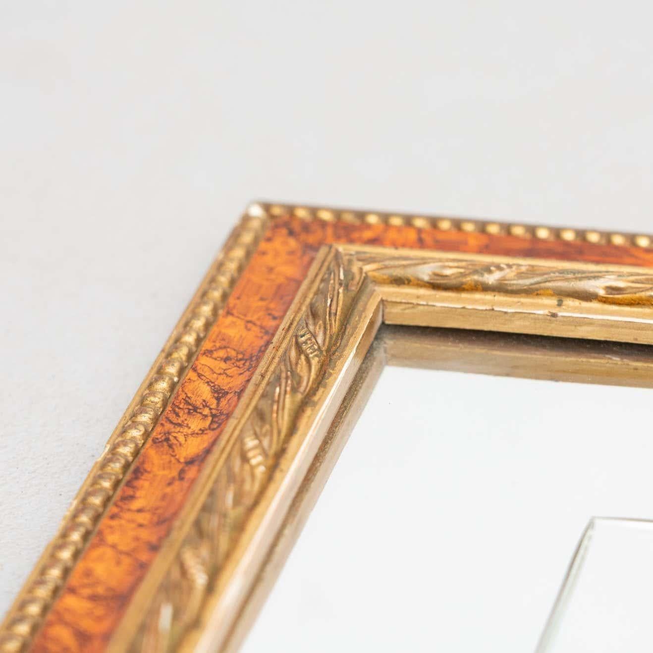 Miroir espagnol moderne en bois fabriqué à la main, datant d'environ 1950 en vente 2