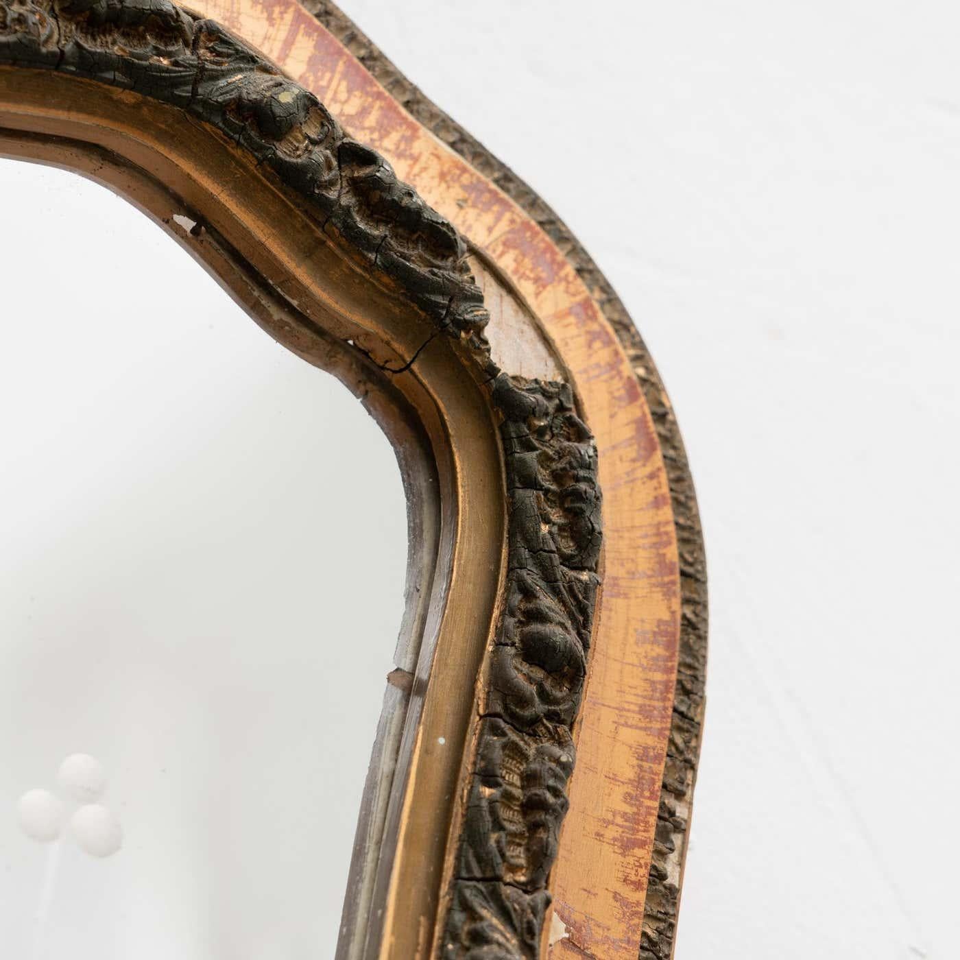 Miroir espagnol moderne en bois fabriqué à la main, datant d'environ 1950 en vente 2