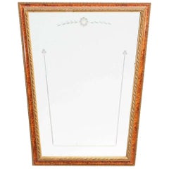 Spanish Mid-Century Modern Handcrafted Wood Mirror, circa 1950