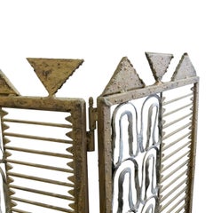 Spanish Mid-Century Modern Wrought Iron Three-Panel Room Divider - Screen