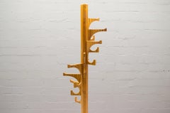 Spanish Midcentury Pine Coat Stand, 1970s