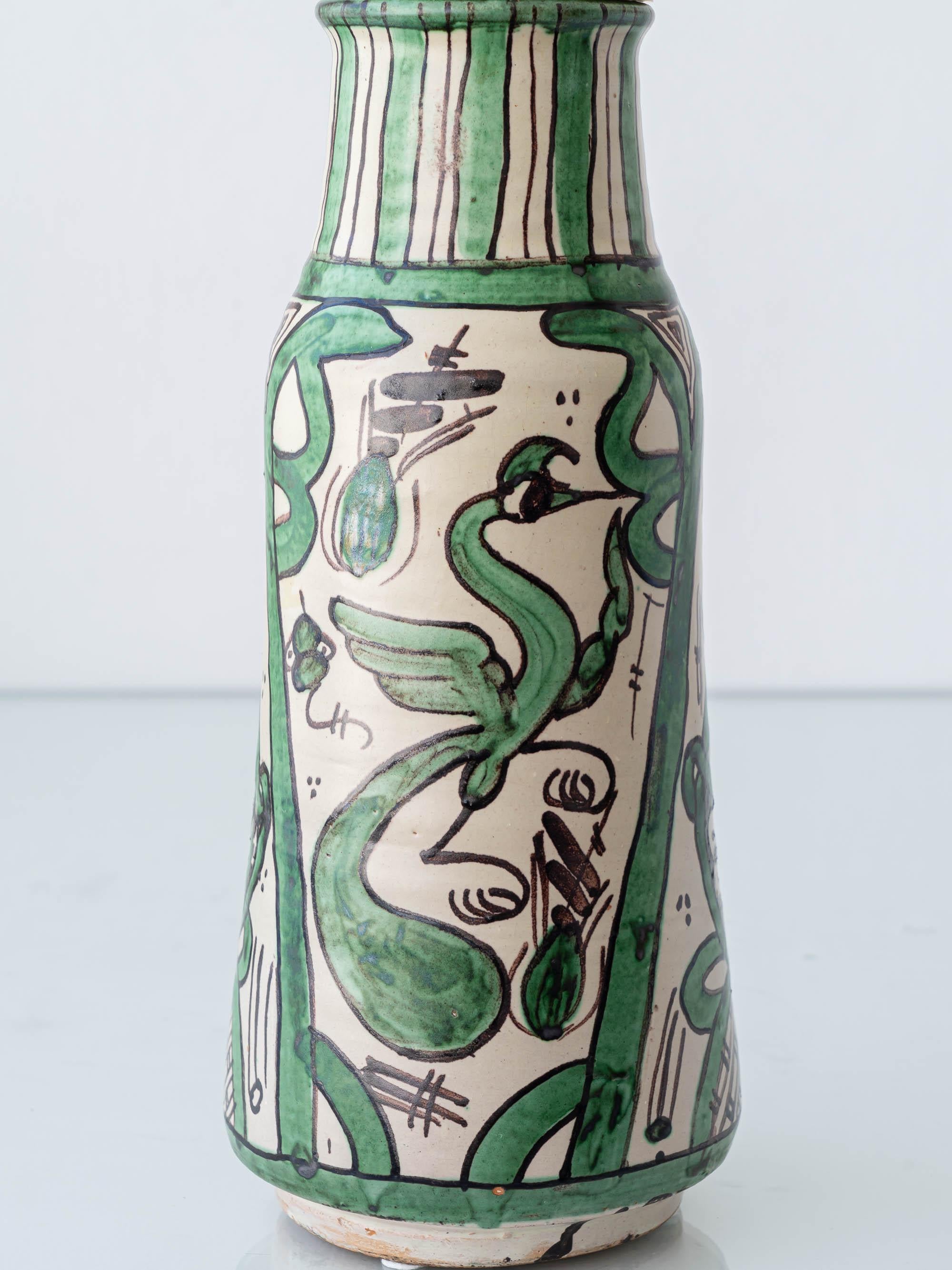 Laiton Lampe à poser espagnole du milieu du siècle Greene & Greene Albarello - Mudéjar Revival en vente
