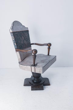 Spanish Mid-Century Swivel Armchair Desk Chair circa 1940