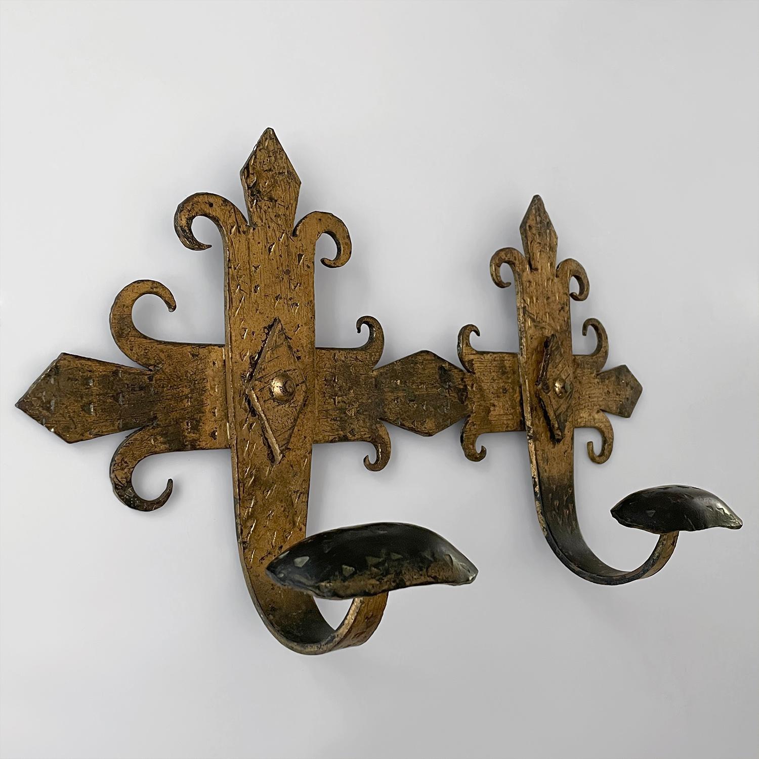 Spanish Mid Century Wrought Iron Brutalist Coat Rack For Sale 3