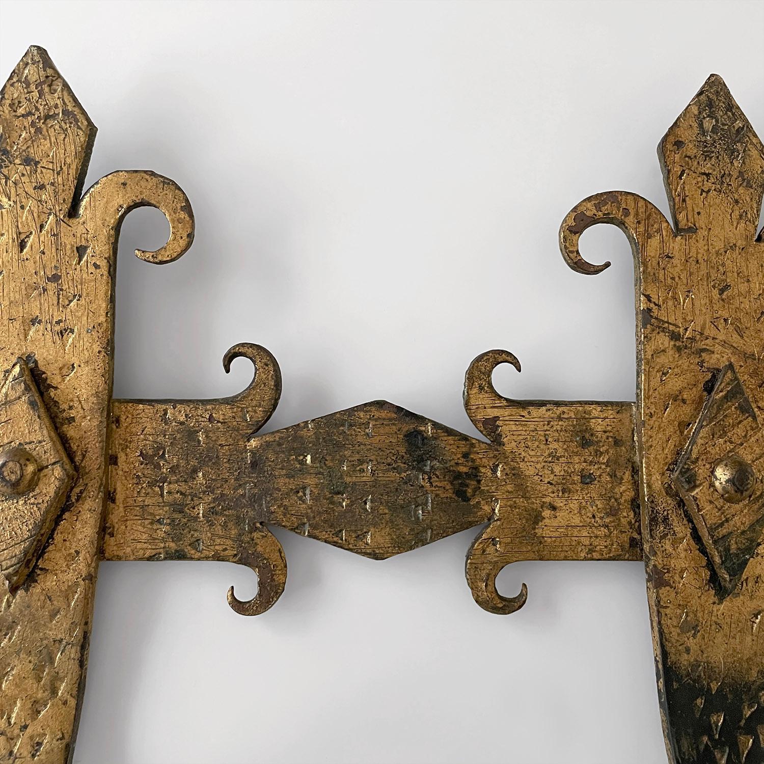 Spanish Mid Century Wrought Iron Brutalist Coat Rack For Sale 4
