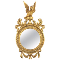 Spanish Midcentury Francisco Hurtado Ornamental Regency Carved Giltwood Mirror