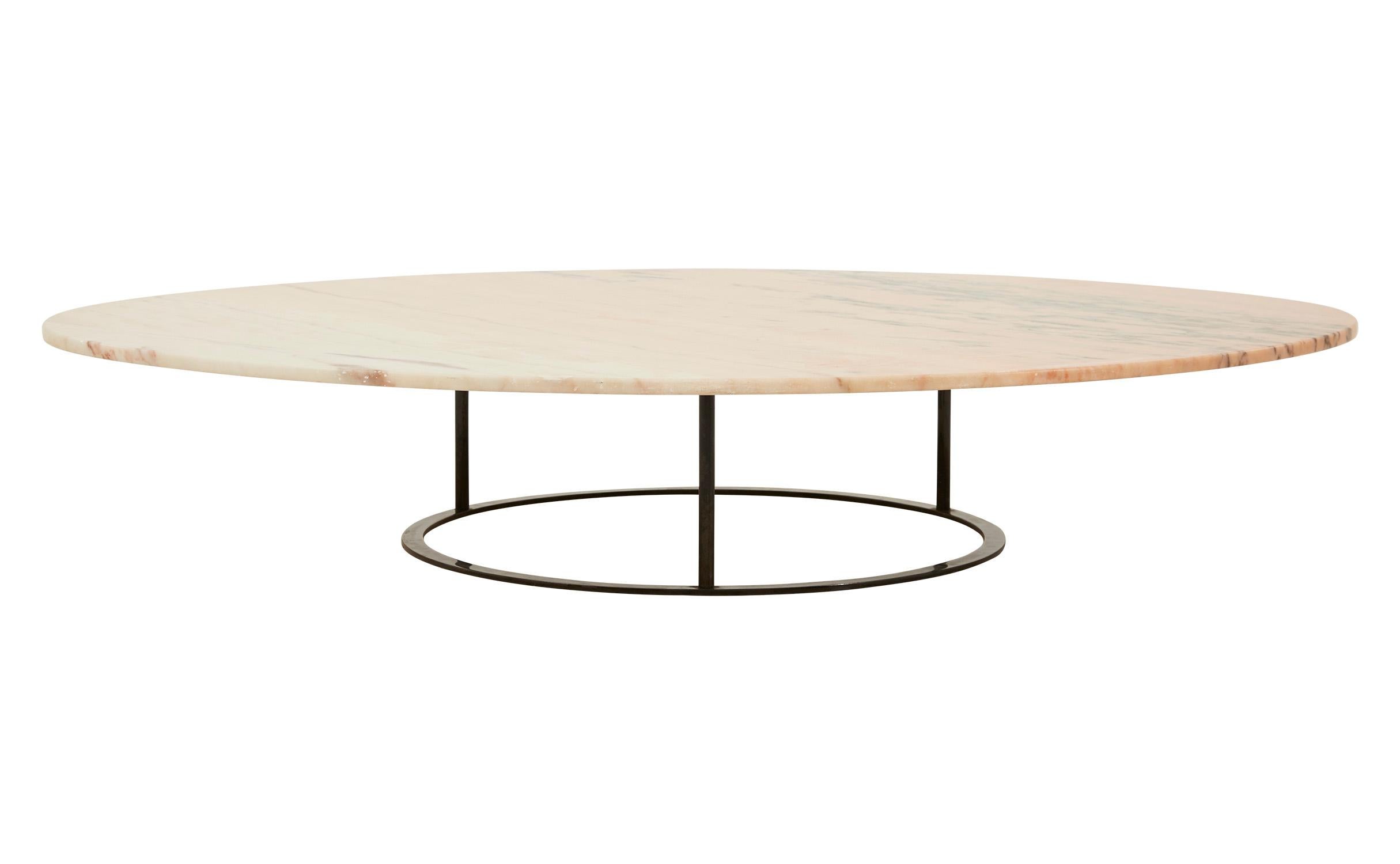 Mid-Century Modern Spanish Midcentury Pink Marble Coffee Table