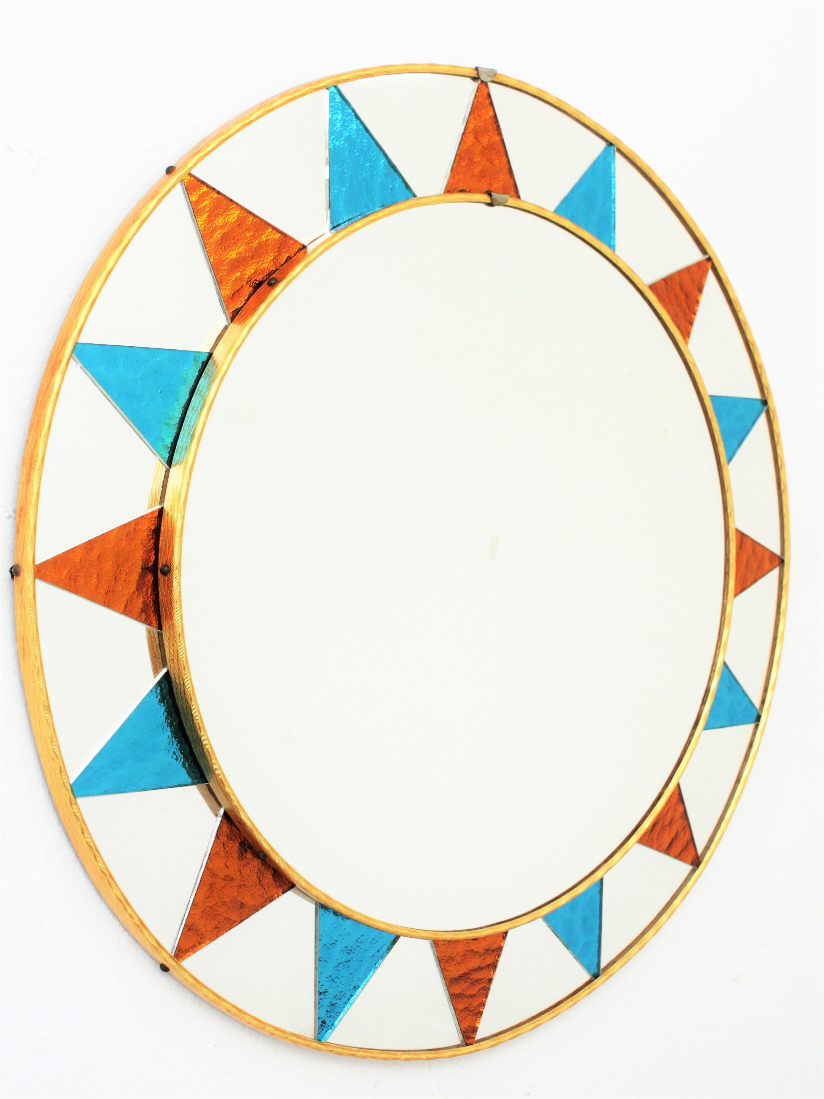 blue sunburst mirror