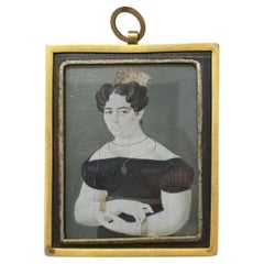 Ritratto in miniatura spagnolo - XIX secolo