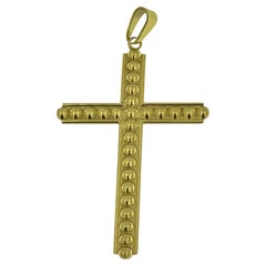 Spanish Modern 18 karat Yellow Gold Bubble Cross