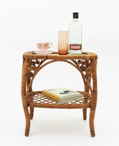 Rattan Wicker Side Table / Night Stand
