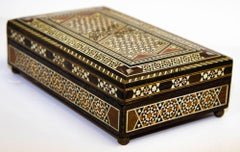 Spanish Moorish Inlaid Marquetry Jewelry Music Box