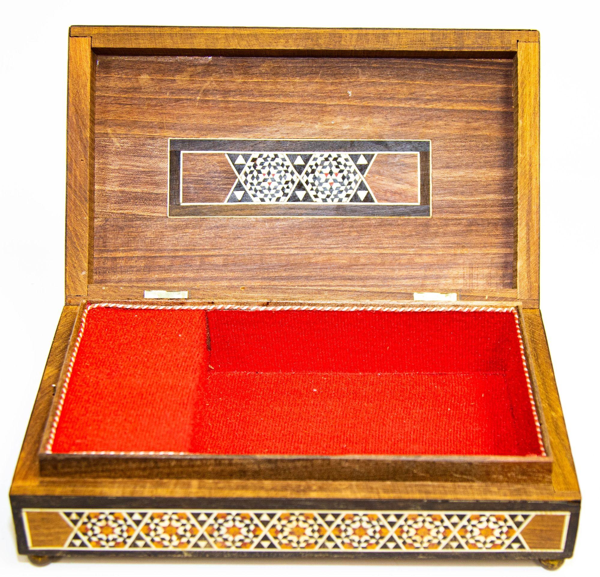 Spanish Moorish Inlaid Marquetry Jewelry Music Box 2